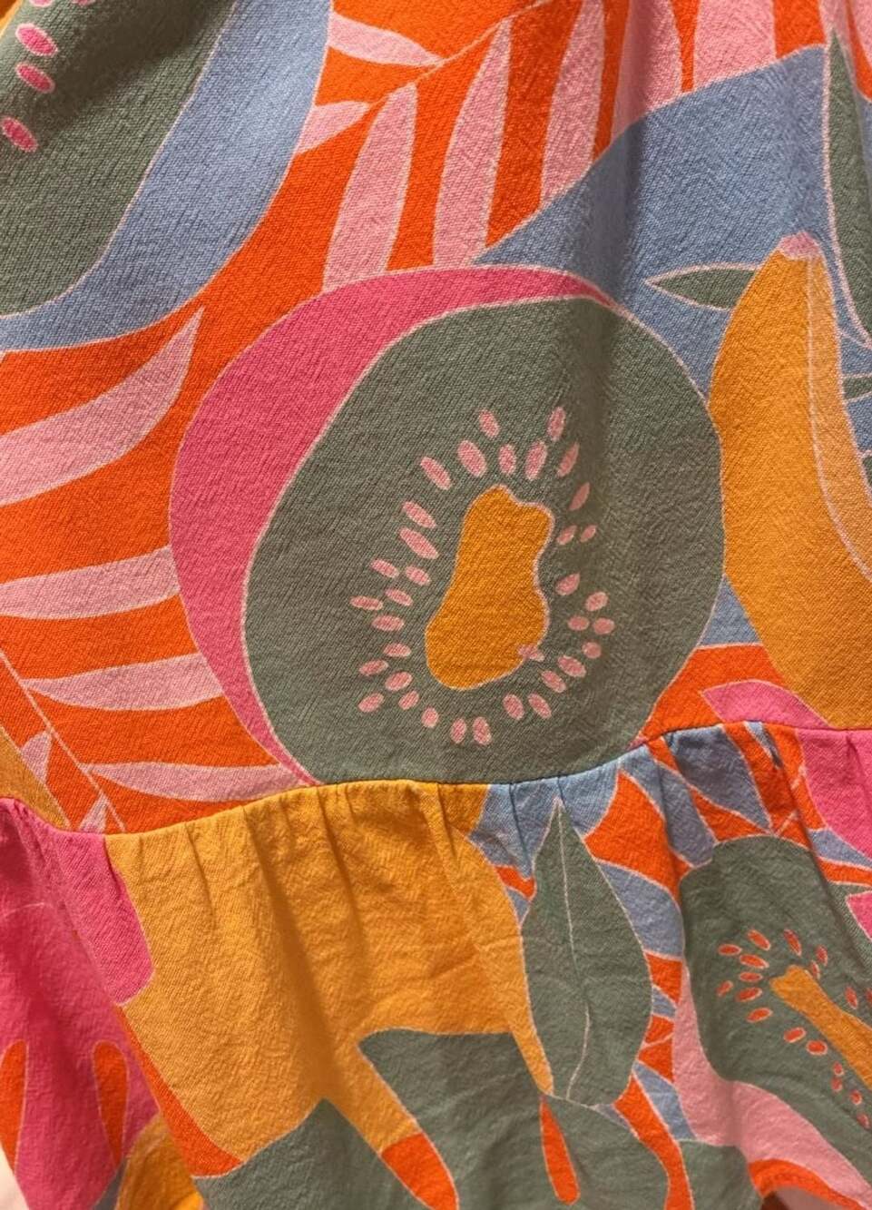 Show Me Your Mumu Collins Mini Dress Size M Multicolor Tropical Fruit
